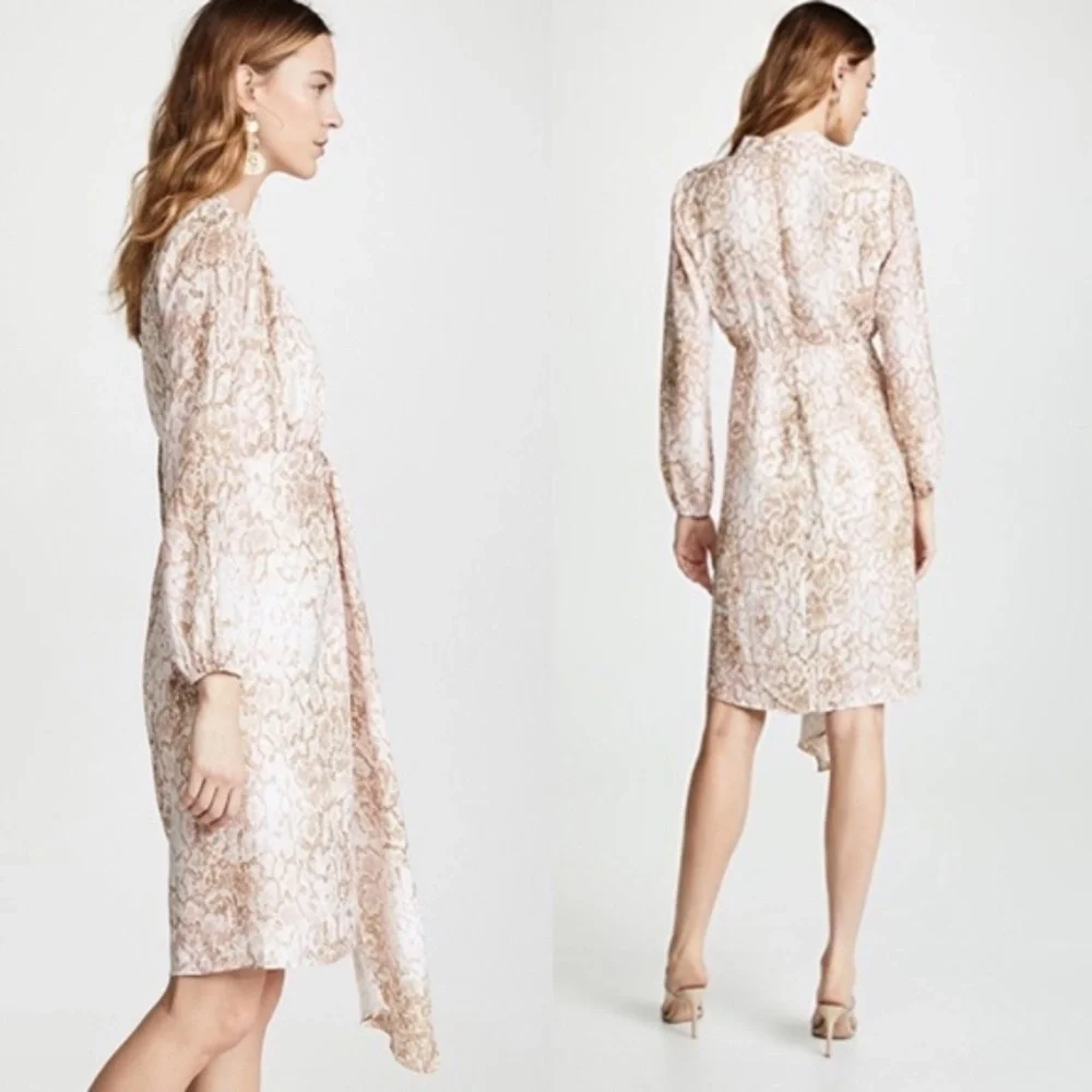 WAYF Arista Snake Python Print Midi Dress - Picture 5 of 6